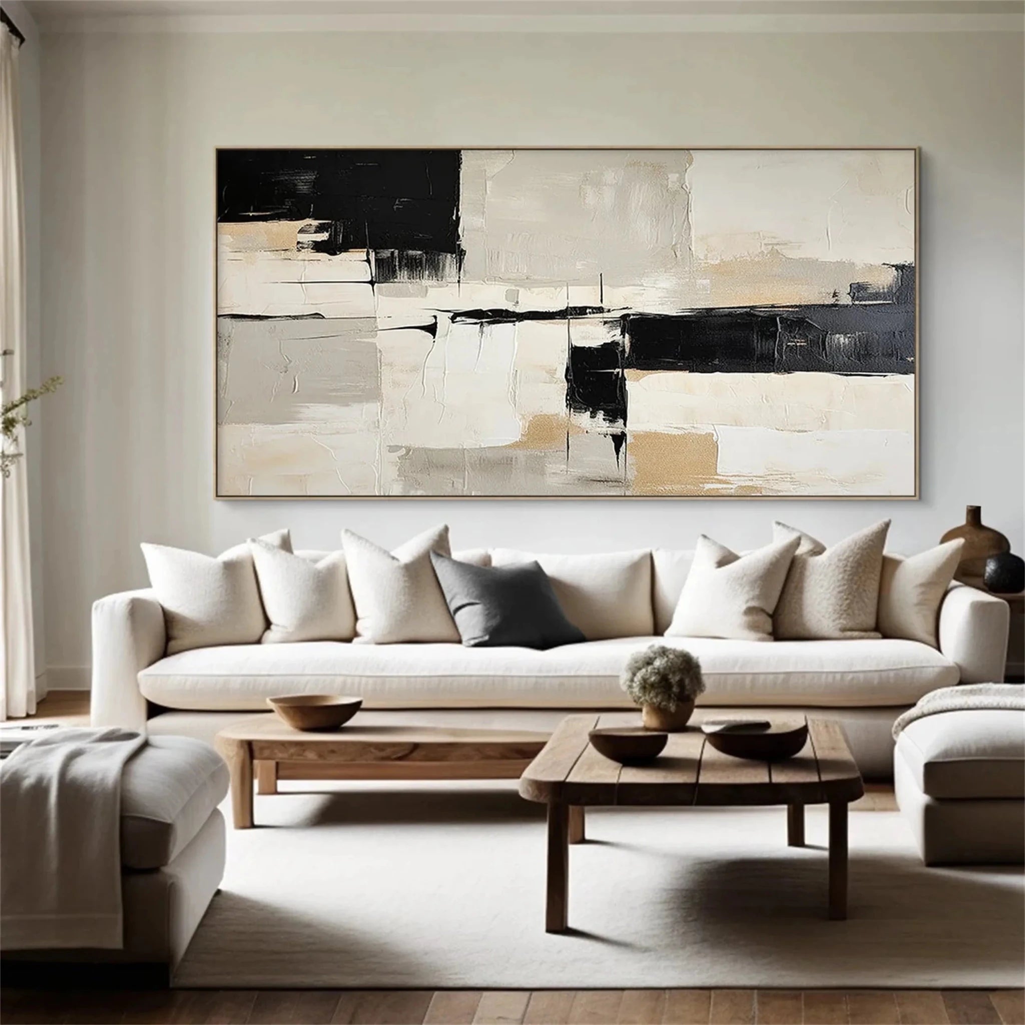 Heavy Texture Neutral Canvas Wall Art JC0065 - Viral Wall Art